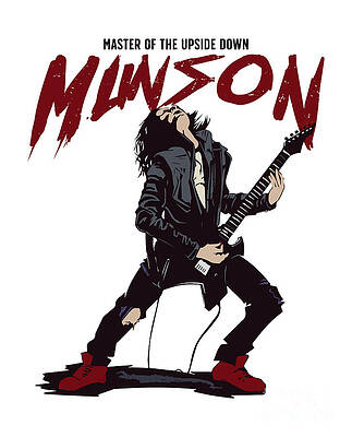 Wall Art featuring the digital art Eddie Munson Master Of The Upside Down by Kirania Finest