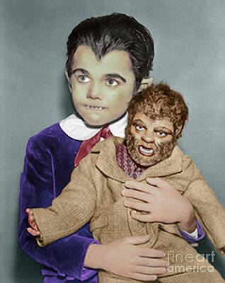 Funny Wall Art featuring the photograph Eddie Munster And His Werewolf by Franchi Torres