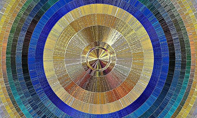 Vibrant Digital Art - Egyptian Sapphire Sun by David Manlove