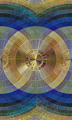 Vibrant Digital Art - Egyptian Sapphire Vertical by David Manlove