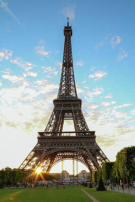 Sunset Photograph - Eiffel Tower At Sunset by Steve Templeton