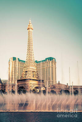 Wall Art featuring the photograph Eiffel Tower Paris Las Vegas by FeelingVegas Wall Art and Prints