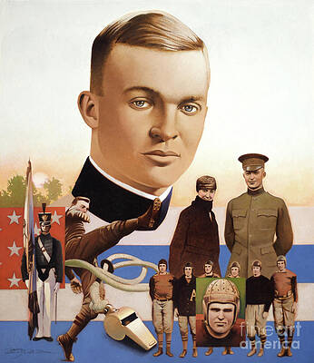 President Painting - Eisenhower As A Cadet At West Point by Gregory Rudd