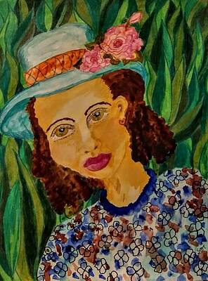 Woman Wall Art featuring the painting Elaine by Stacey Torres