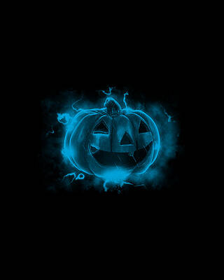 Electric Wall Art featuring the digital art Electric Pumpkin by Flippin Sweet Gear