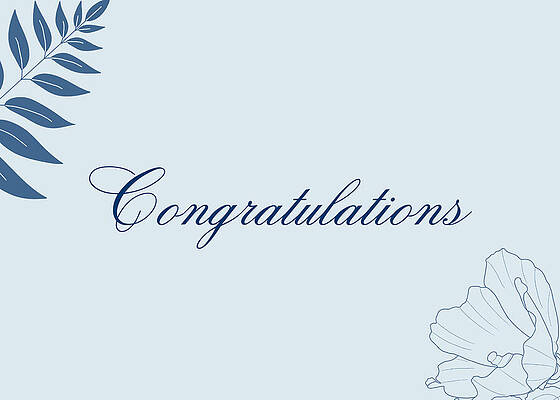 Iris Wall Art featuring the digital art Elegant Congratulations Design by Snow Iris Studio