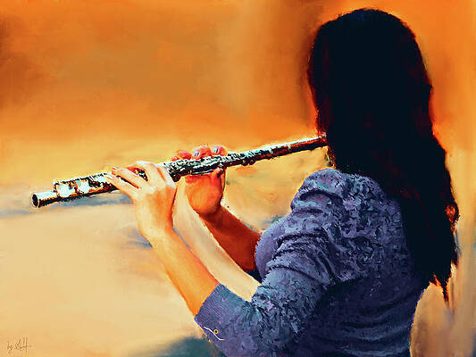 Woman Digital Art - Elegant Performance by Gradify Creations