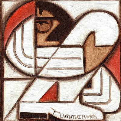 Elvis Presley Painting - Elvis Wall Art - Elvis Cubism Art Print by Tommervik