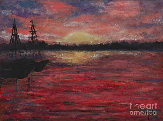 Sunset Painting - Embark by Tammy Terres - Dezigner Reflexions