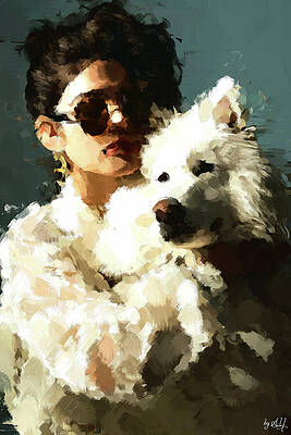 Woman Digital Art - Embrace Of Stylish Girl by Gradify Creations