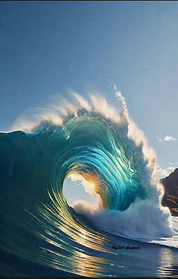 Nature Wall Art featuring the digital art Embrace The Tide by Rafael Salazar