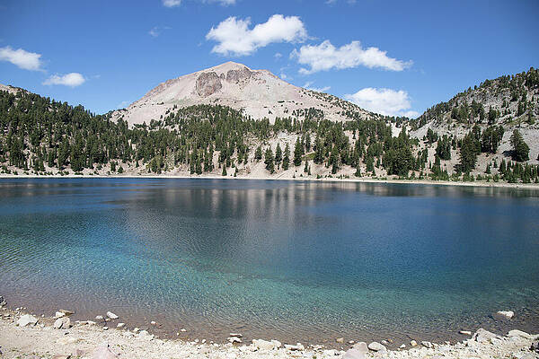 Cloud Wall Art featuring the photograph Emerald Lake In Lassen Volcanic National Park by Ed Clark