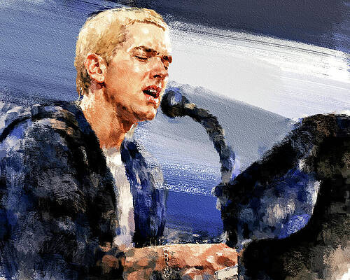 Eminem Performing at the Piano Digital Art