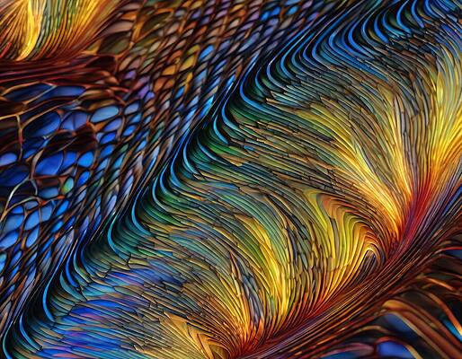 Vibrant Digital Art - Energy Mesh And Flow by Eris And AI