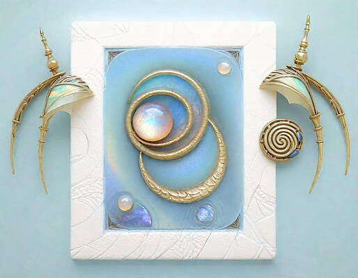 Organic Wall Art featuring the digital art Enigmatic Artifact by Eris And AI