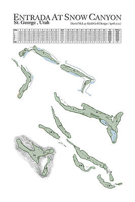 Wall Art featuring the digital art Entrada At Snow Canyon by Flop Shot Studio