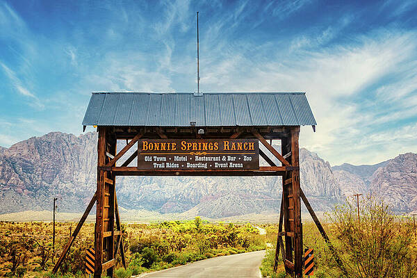 Nature Wall Art featuring the photograph Entrance To Bonnie Springs Ranch, Nevada by Tatiana Travelways