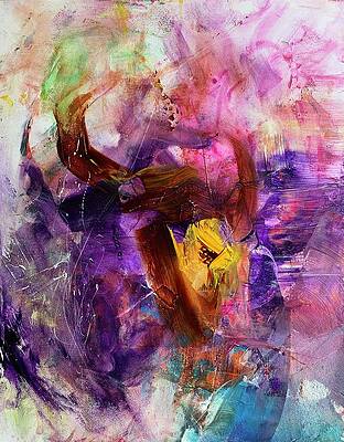 Abstract Wall Art featuring the painting Entropic Pursuance by Rodney Frederickson
