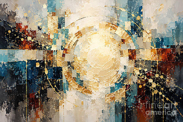 Abstract Geometric Burst Wall Art