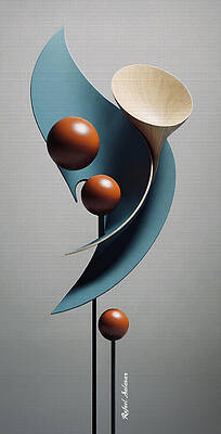 Wall Art featuring the digital art Equilibrium In Bloom by Rafael Salazar