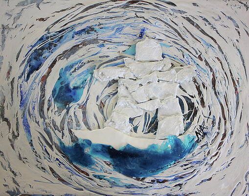 Wall Art featuring the painting Erth 2 Inukshuk by Madeleine Arnett