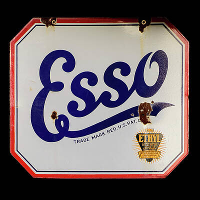 Wall Art featuring the photograph Esso Sign by Flees Photos