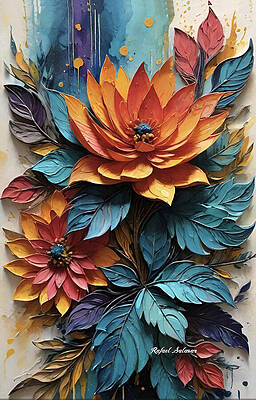 Nature Wall Art featuring the digital art Eternal Bloom by Rafael Salazar