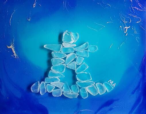 Wall Art featuring the painting Ethereal Inukshuk by Madeleine Arnett