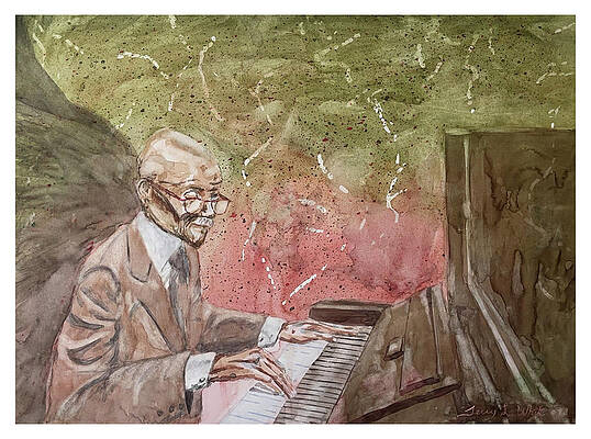 Jazz Wall Art featuring the painting Eubies Ragtime Melody by Terry White