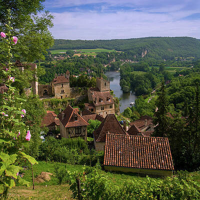 Summer Photograph - Europe, France, St Cirq Lapopie by Seeables Visual Arts
