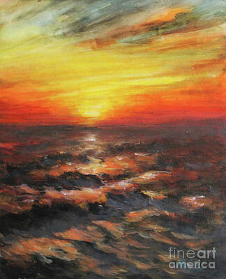 Sea Painting - Evenfall by Jane See