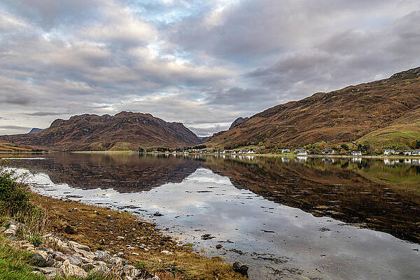 Sky Wall Art featuring the photograph Evening At Loch Long by Shirley Mitchell