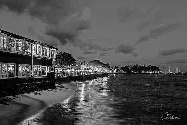 Sky Wall Art featuring the photograph Evening Comes To Cheeseburger-bw by Charlie Osborn