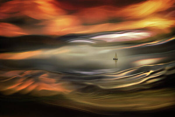 Orange Photograph - Evening Sail by Ursula Abresch