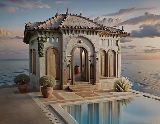 Reflection Digital Art - Evening Vibe by Eris And AI