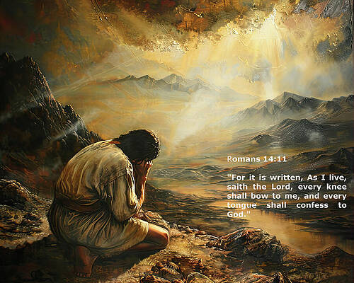 Digital Art - Every Knee Shall Bow by Gian Smith