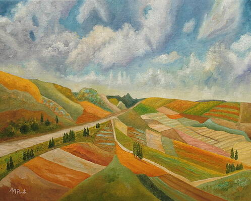 Landscape Painting - Every Sky Above Us by Angeles M Pomata