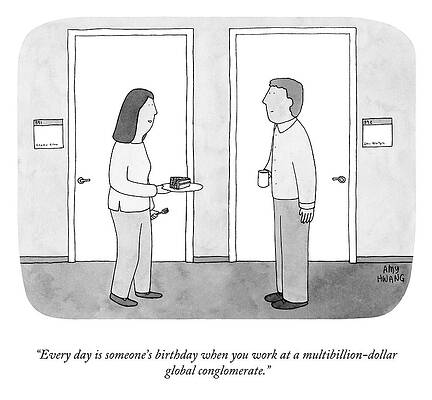 Slice Drawing - Everyday Is Someone's Birthday by Amy Hwang