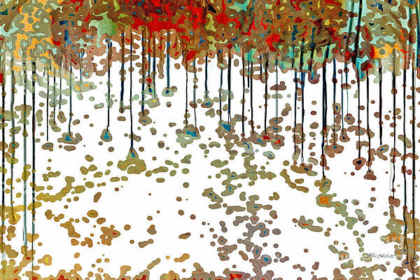 White Wall Art featuring the painting Exodus 16 4.  Bread From Heaven. by Mark Lawrence