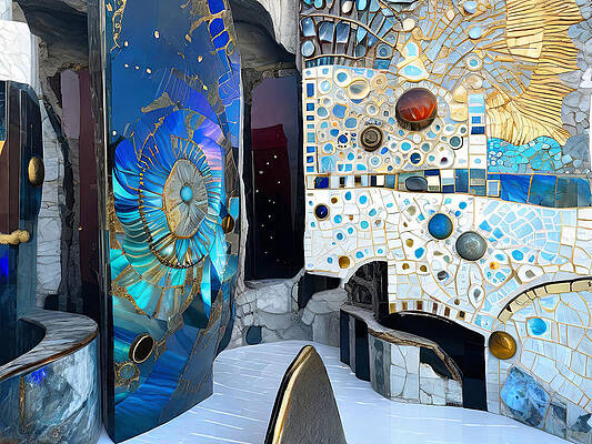 Abstract Wall Art featuring the digital art Exoplanet Files - Historic Record by Eris And AI