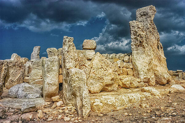 Heritage Wall Art featuring the photograph Exploring Ancient Hagar Qim Temple In Malta by Steven Dos Remedios