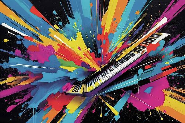 Wall Art featuring the digital art Explosion Of Sound - AM1230 by Don Northup