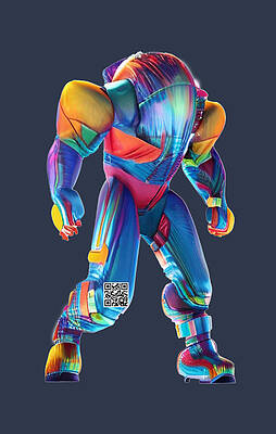 Wall Art featuring the digital art Ezux by Rafael Salazar