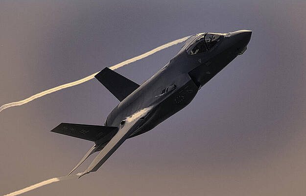 F-35 Fighter Jet in Flight Wall Art