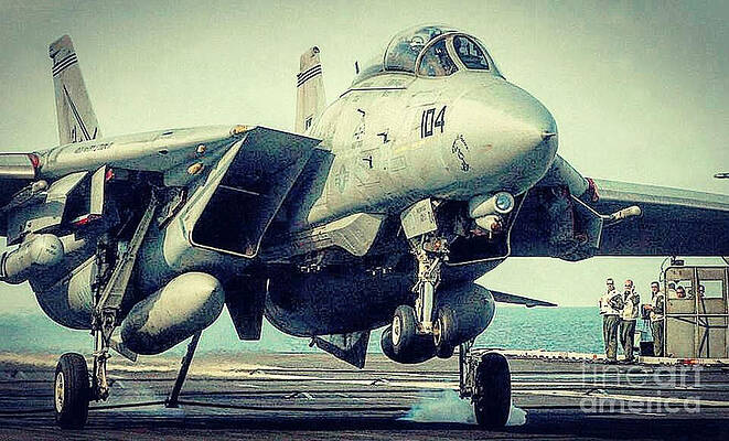 Wall Art featuring the photograph F14 Catching The Fourth by Antonios Valamontes
