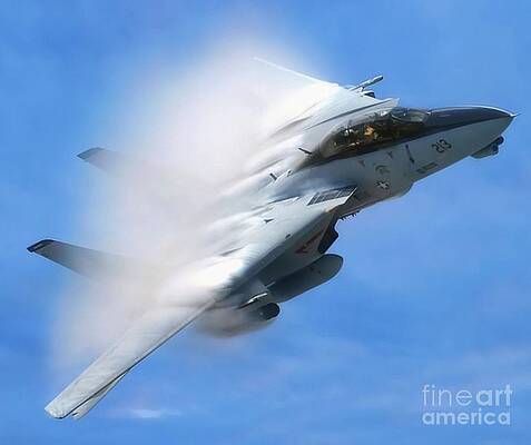 Wall Art featuring the photograph F14 Evasion Maneuver by Antonios Valamontes