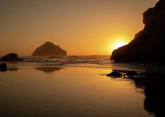 Serene Coastal Sunset Wall Art