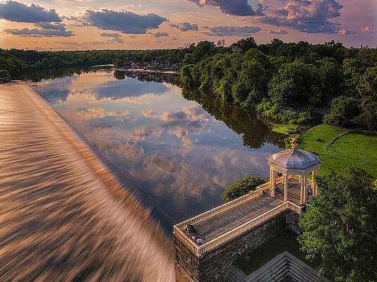 Fairmount Water Works And Schuylkill River Print