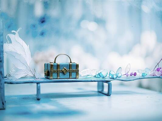 Whimsical Digital Art - Fairy Bench With Knick Knacks by Eris And AI