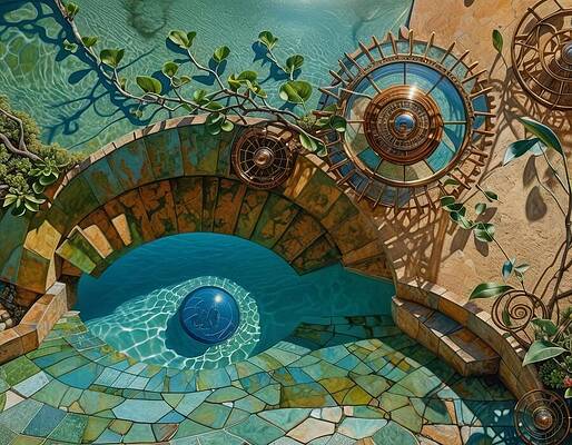 Reflection Digital Art - Fairy Pond by Eris And AI